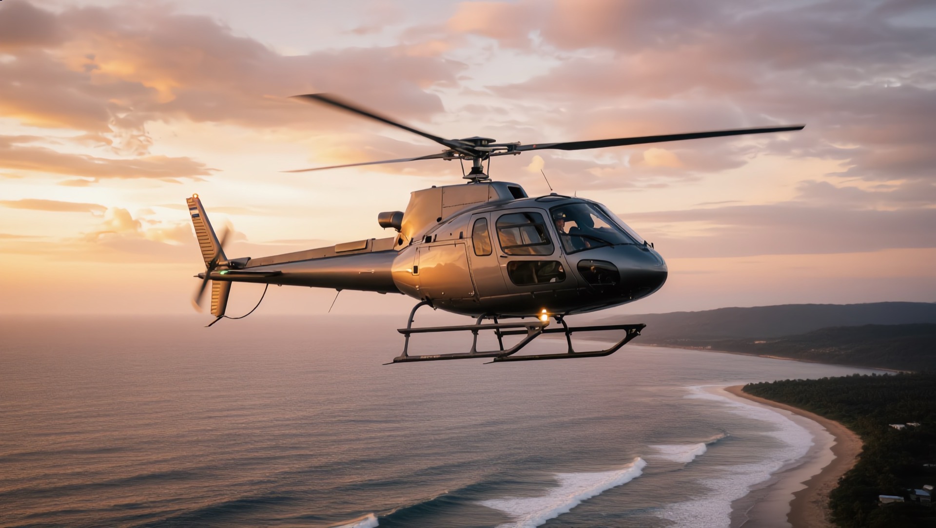 Aerial view of volcanic landscape, El Salvador — Central American highlands at dusk